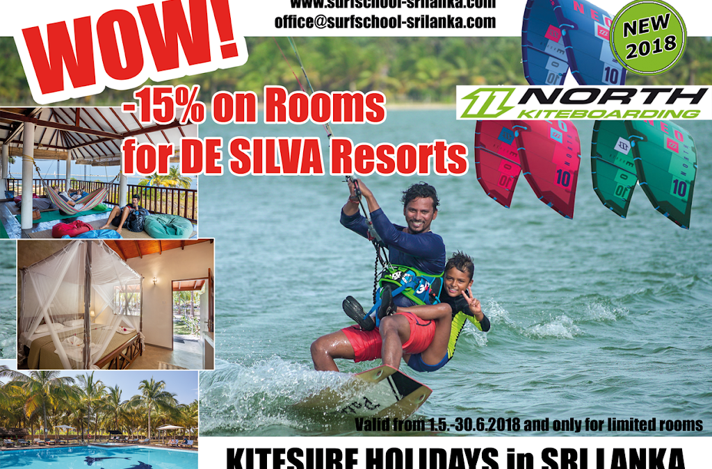 Kitesurf holiday offer in Sri Lanka from 1.5.-30.6.2018 – ONLY FOR LIMITED ROOMS
