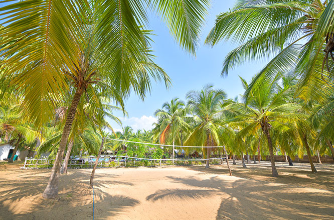 Beachvolleayball at kite hotel in Sri Lanka